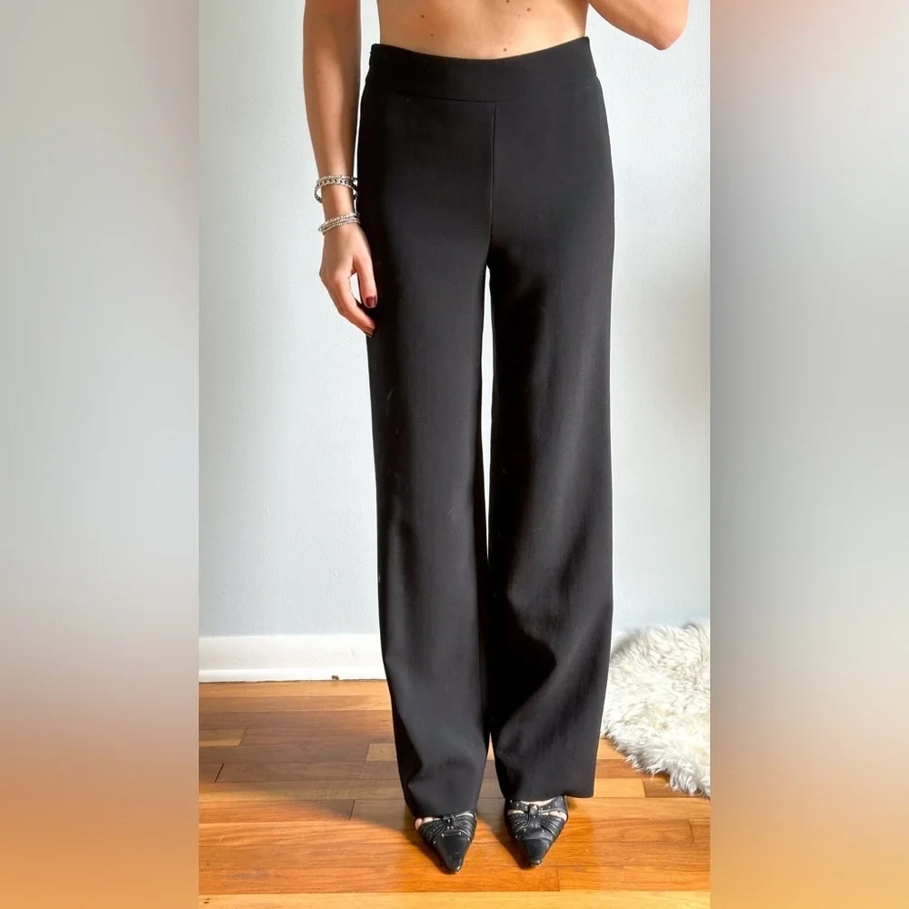 Giorgio Armani Women's Black Wool High Waist Dress Pants Italy size 36 or 4 - Picture 11 of 12